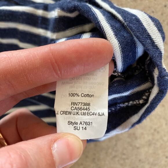 J.Crew Jeweled Striped Painter Tee Shirt Small - Picture 5 of 8